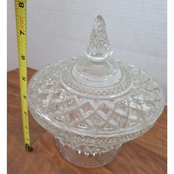 Wexford Anchor Hocking Clear Glass Candy Compote Dish 6" Width - Picture 4 of 5